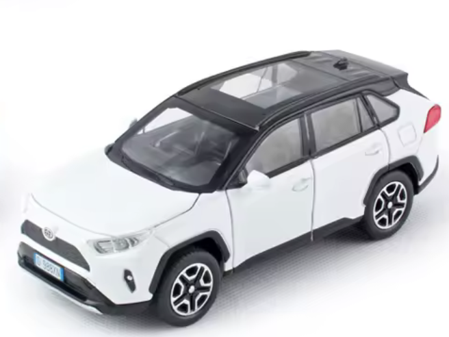 Машинка металлическая Toyota RAV4 Sport 4 спорт 1:32 звук/свет/инерция Белый