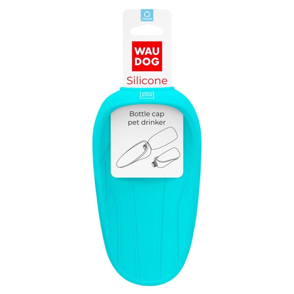 Поилка-насадка на бутылку WAUDOG Silicone 165х90 мм Голубой