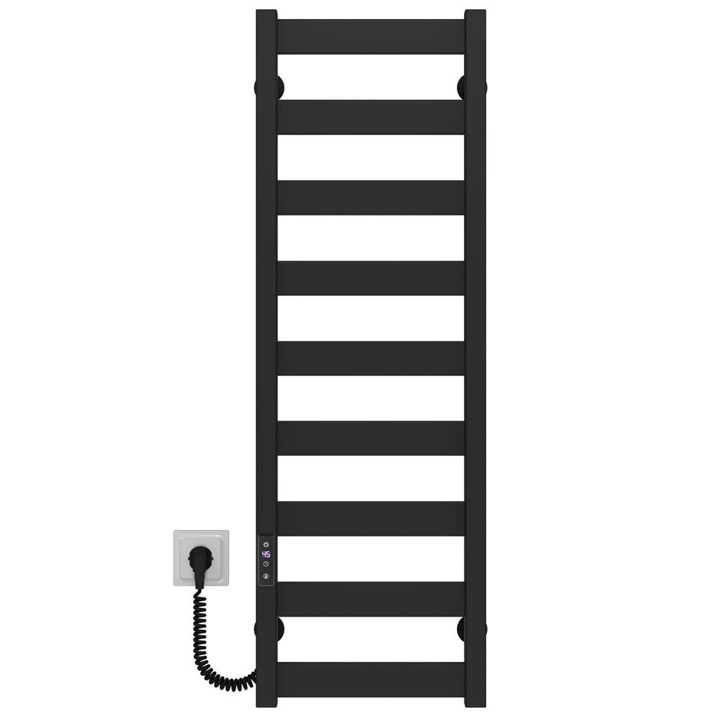 Полотенцесушитель электрический Deffi Harmony П9 JD04 левое подключение крашеная сталь 400х1000 мм Черный (B.HR.100.40.9.EBL2)