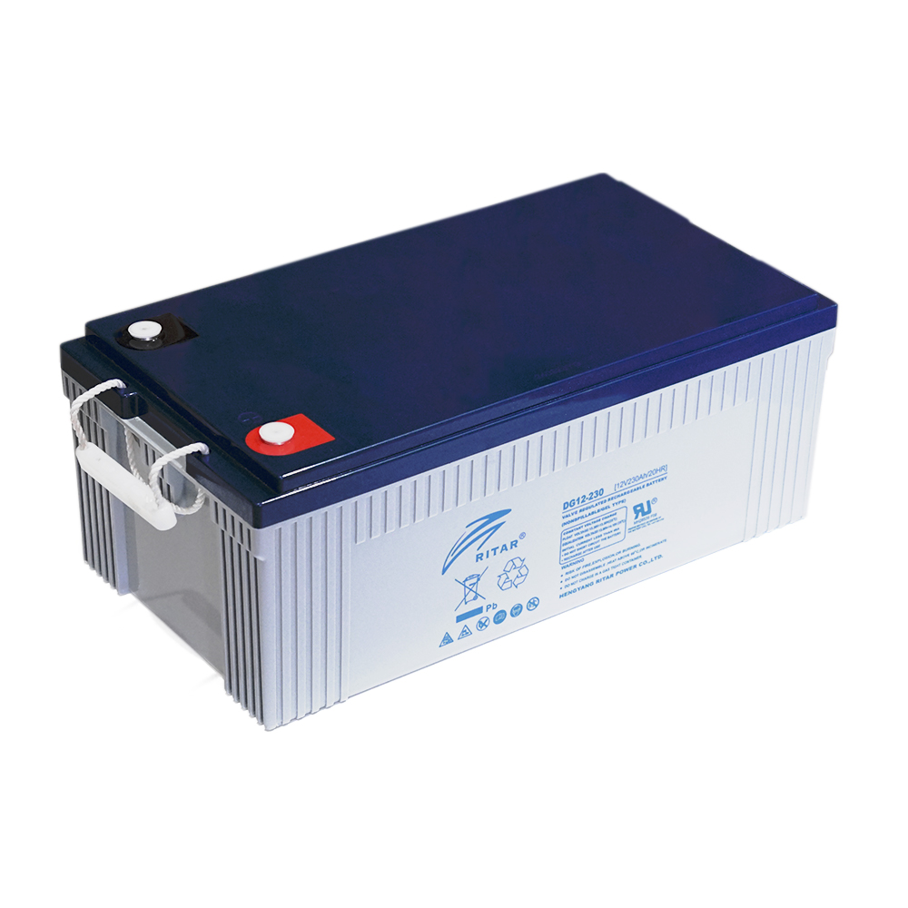 Аккумулятор гелевый Ritar DG12-230 12V 230 Ah для солнечных станций/ИБП Серый (33008)