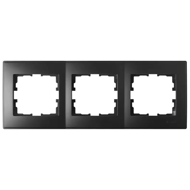 Рамка трехместная горизонтальная LESYA 705-4200-148 Антрацит (00000039557)