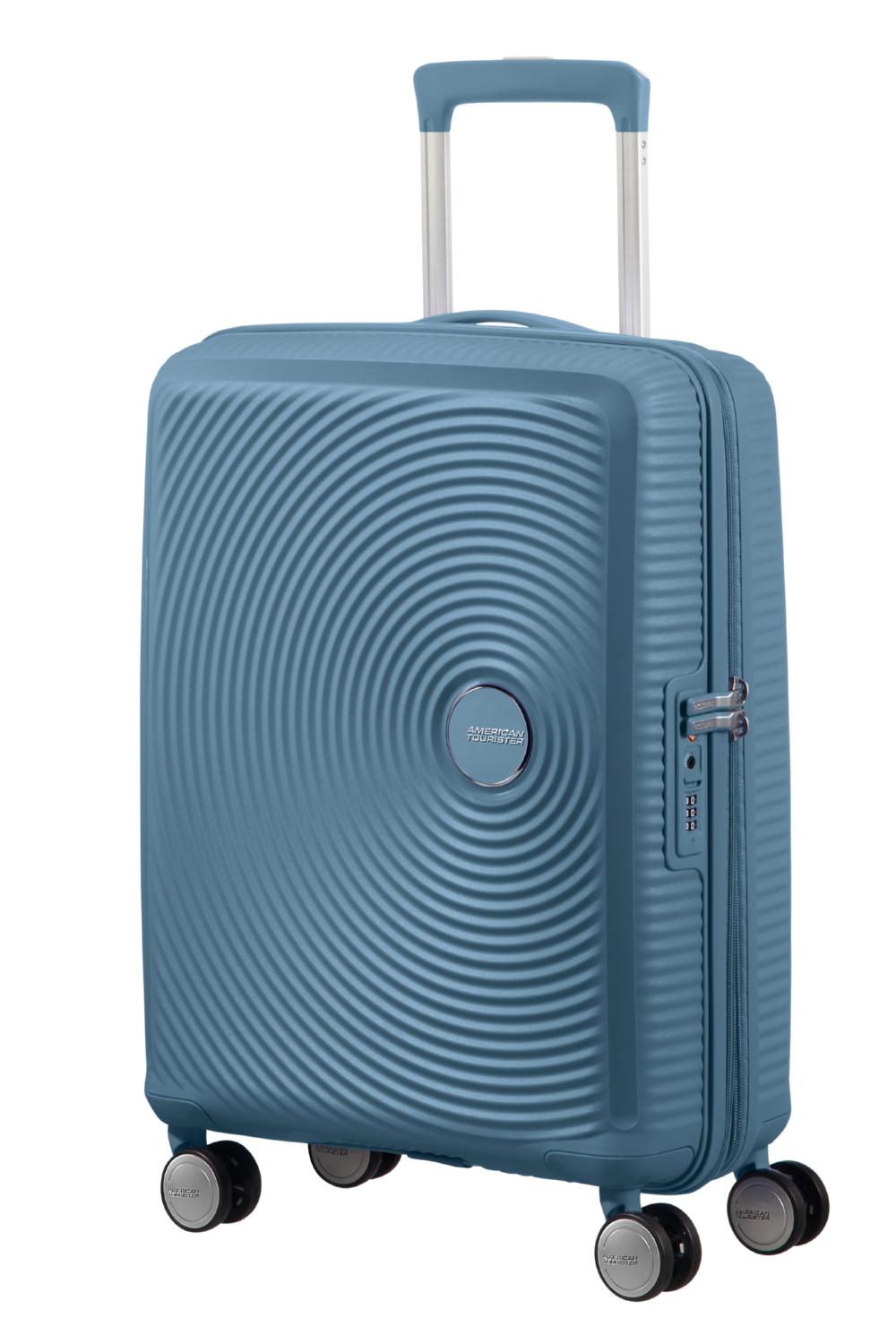 Чемодан American Tourister Soundbox 55х47,5х20/23 см Голубой (32G/51001) - фото 1