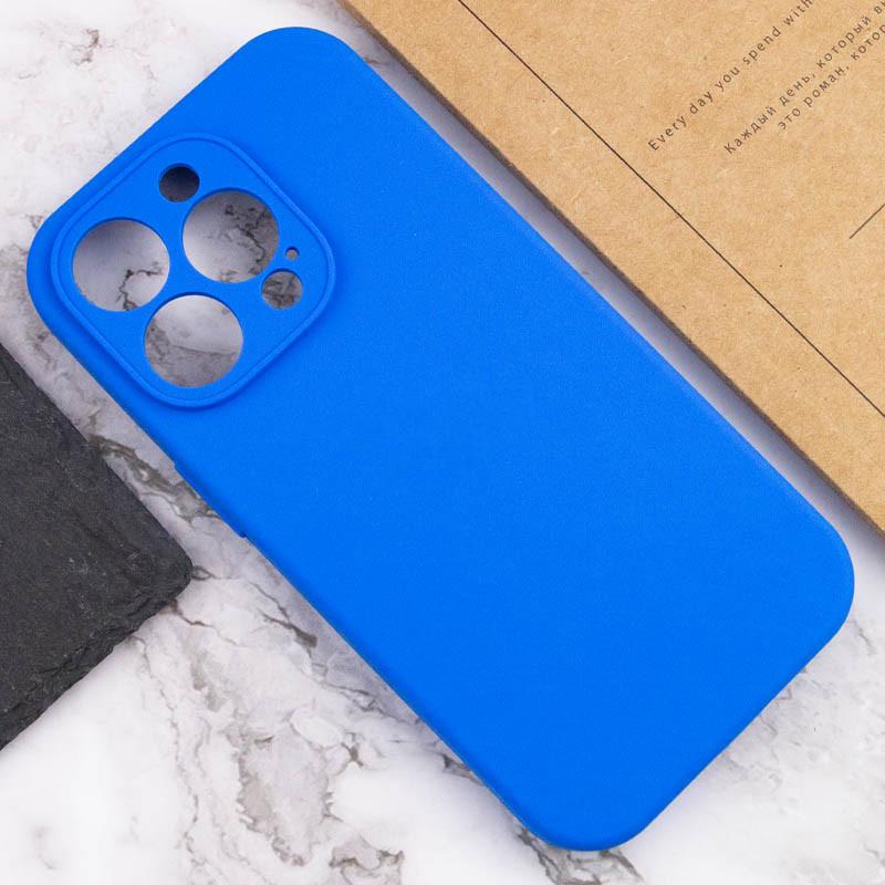 Протиударний чохол Silicone Case Full Camera Protective (AA) NL для Apple iPhone 15 Pro Max (6.7") Синій / Capri Blue - фото 5