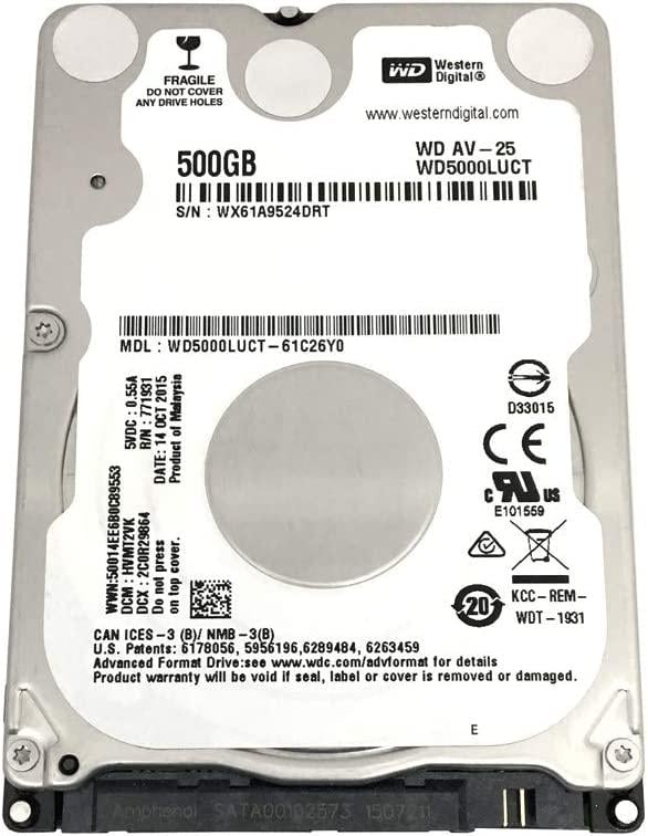 Жорсткий диск Western Digital AV-25 WD5000LUCT 500 Гб (19988049) - фото 3