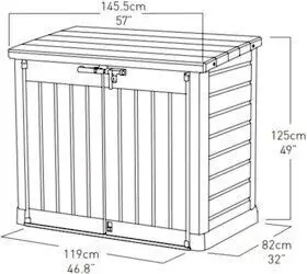 Шафа садова для господарського інвентаря Keter Store-It-Out Max (CNT00008964) - фото 3