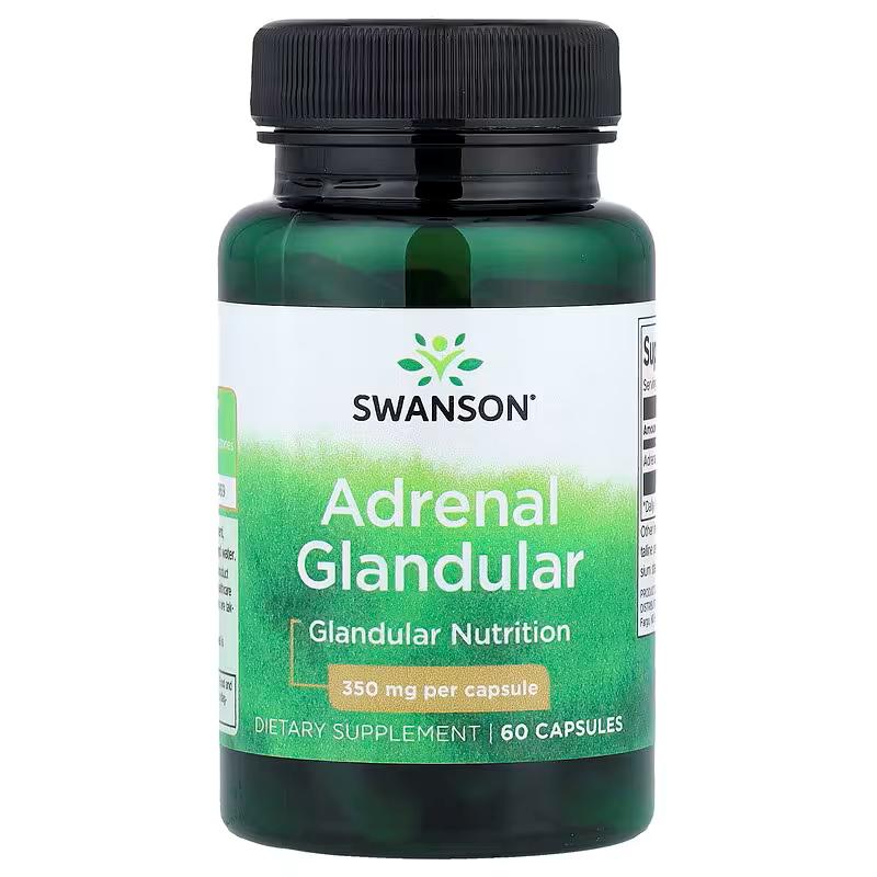 Поддержка надпочечников Swanson Adrenal Glandular 60 кап. 350 мг Поддержка надпочечников Swanson Adrenal Glandular 60 кап. 350 мг