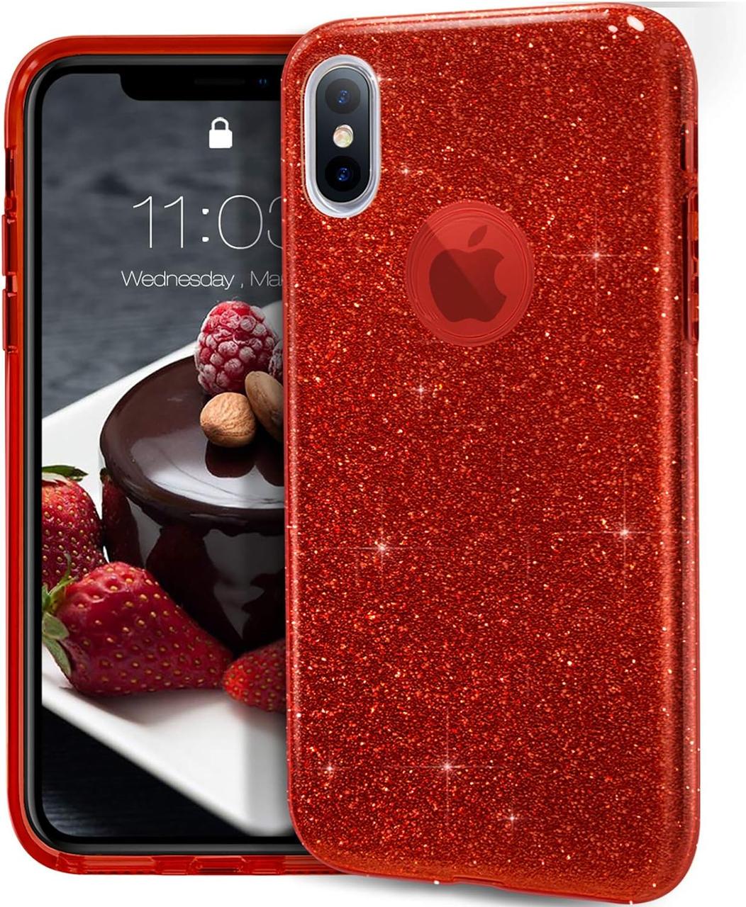 Чехол накладка для мобильного телефона Case for iPhone X Red