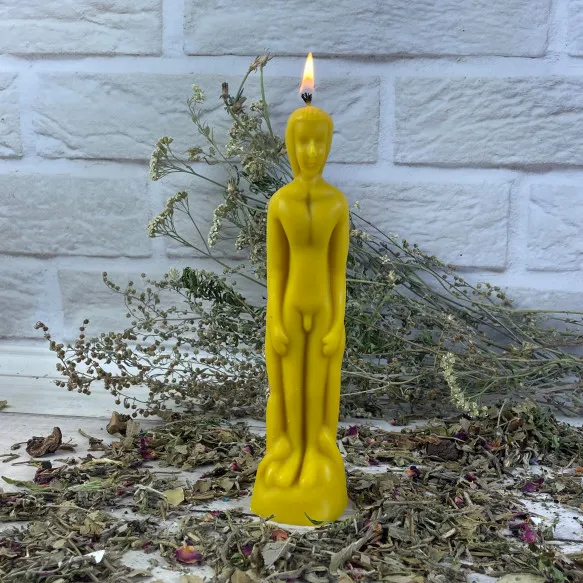 Свеча восковая Вольт мужчина Желтый (668)