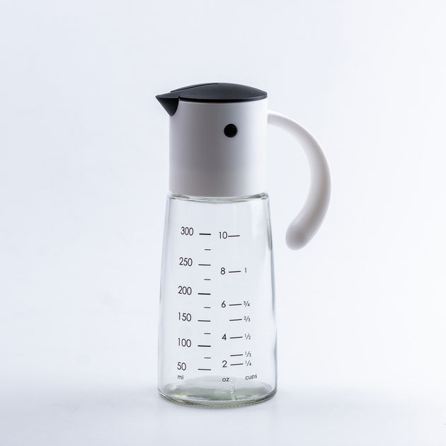 Пляшка для олії оцту TS Kitchen з гравітаційною кришкою кухонна 300 мл Чорний (HP16297B)