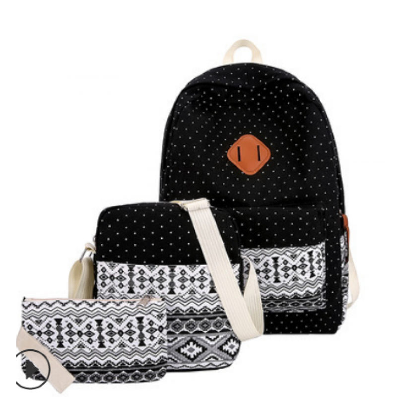 Комплект міський з трьох одиниць 40х28х11 см Чорний (570) - фото 3 Комплект міський з трьох одиниць 40х28х11 см Чорний (570) - фото 3