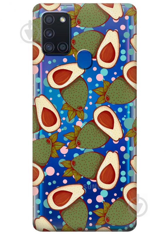 Силиконовый чехол iSwag для Samsung Galaxy A21s Авокадо (KS2760)