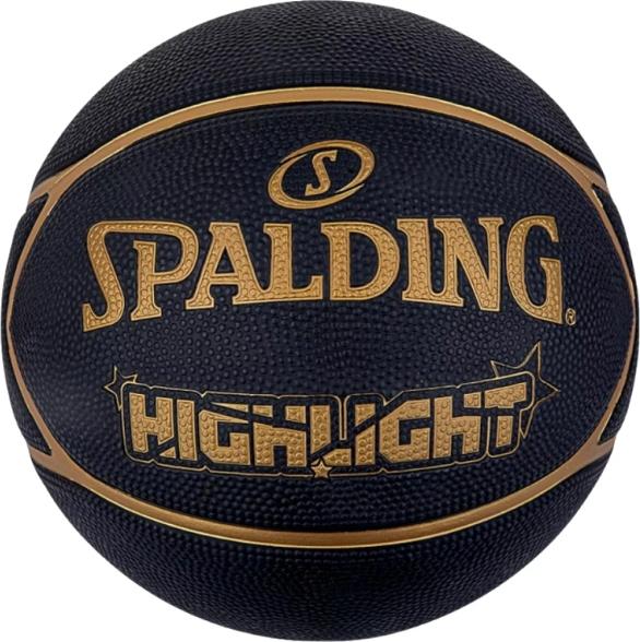 Баскетбольный мяч Spalding HIGHLIGHT р. 7 Черно-золотистый (84355Z)