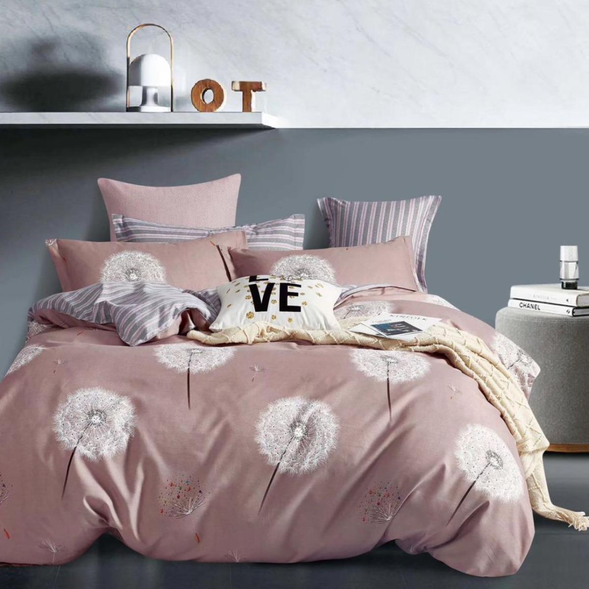 Комплект постільної білизни ZMW Home Textile Кульбаби сатин євро (37438)