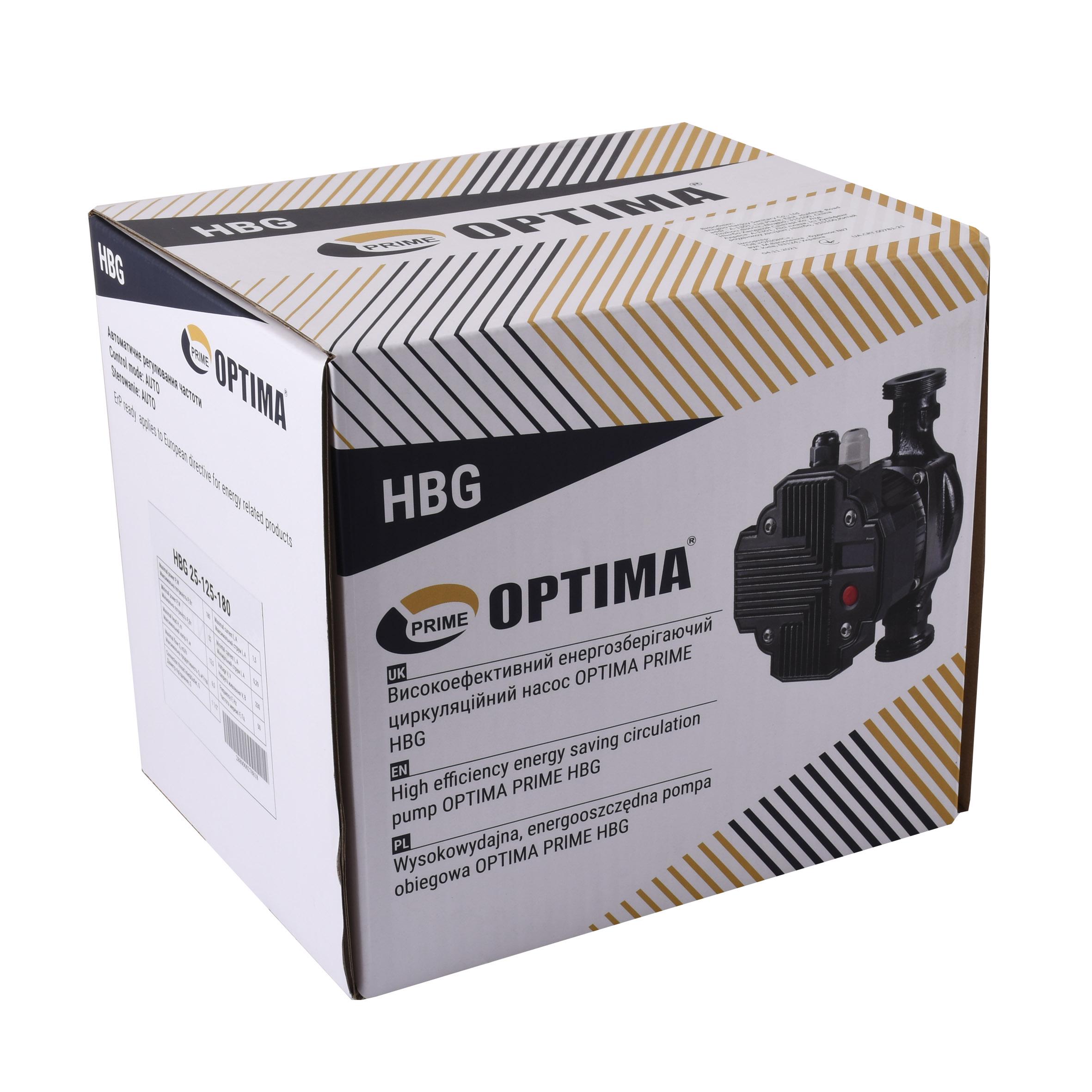 Насос циркуляційний енергоощадний Optima PRIME HBG 25-125AUTO 180 мм (000027881) - фото 3