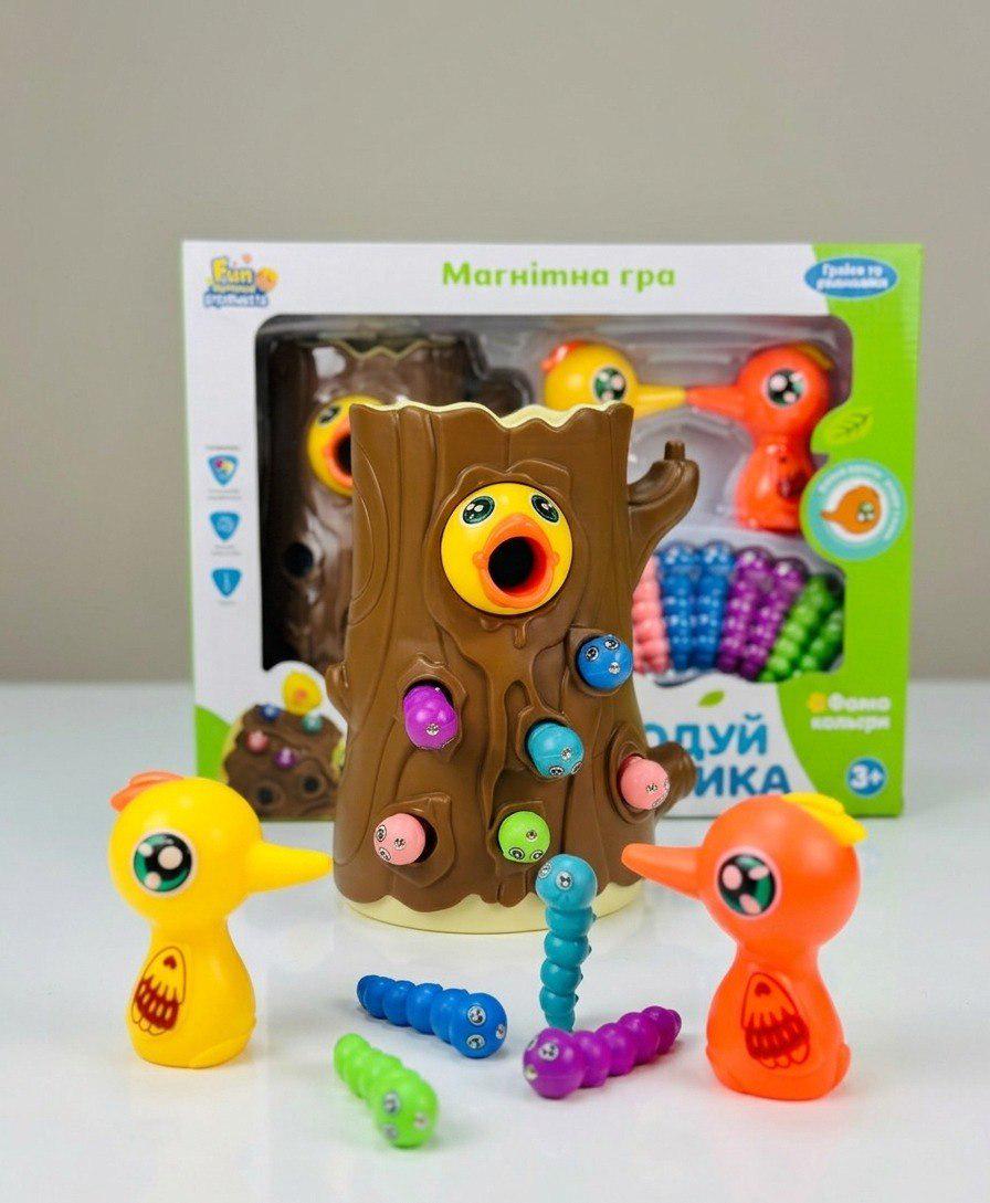 Магнитная развивающая игра червячки/накорми дятла (2593-1386539)