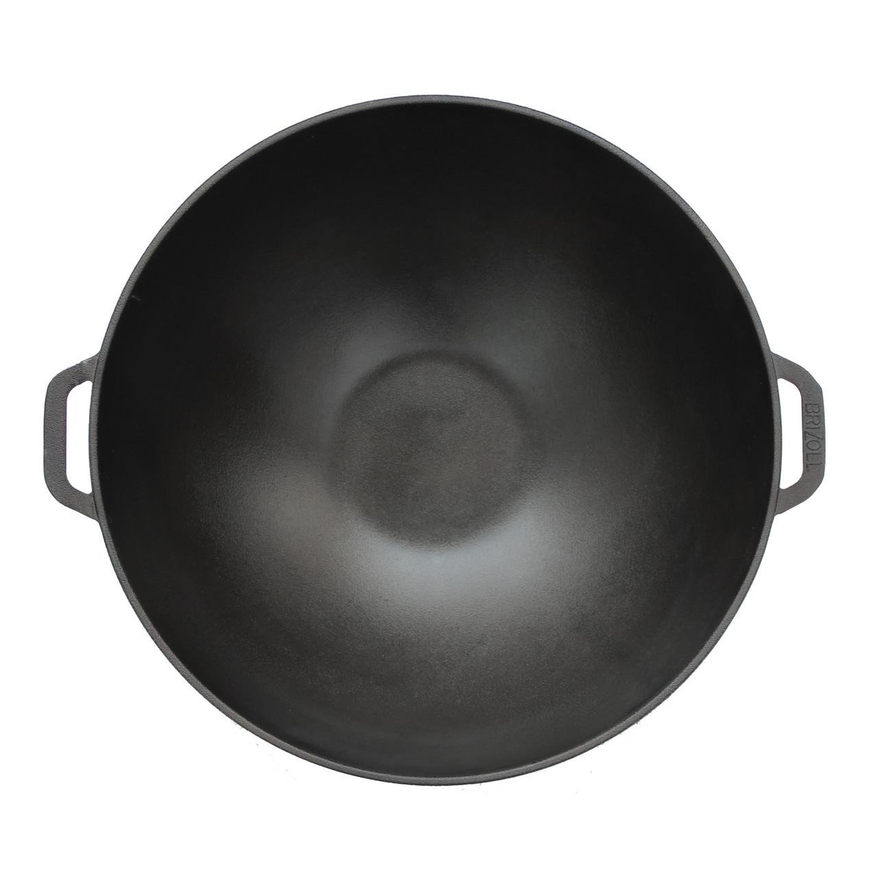 Сковорода-вок чугунная без крышки Brizoll 3,7 л 28 см (W28-1)