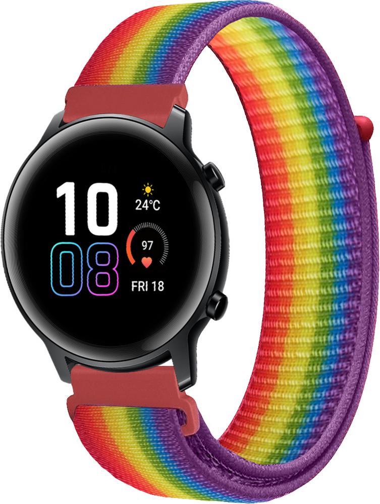 Ремінець нейлоновий Sport Loop для Honor Magic Watch 2 42 мм Rainbow (15778-6B)