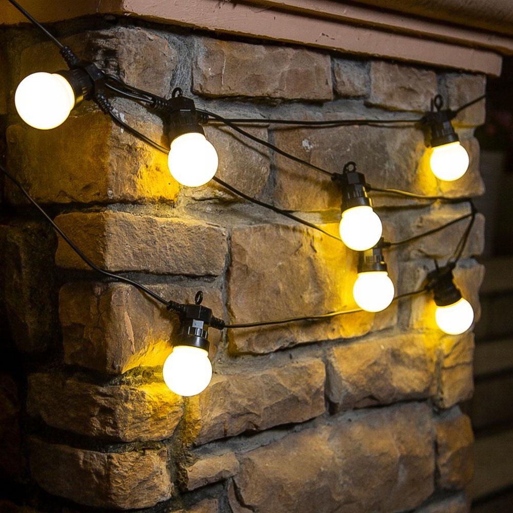 Гірлянда вулична ретро Белт-Лайт 10 матових LED ламп 5 м Е27 220V IP68 Теплий білий Гірлянда вулична ретро Белт-Лайт 10 матових LED ламп 5 м Е27 220V IP68 Теплий білий