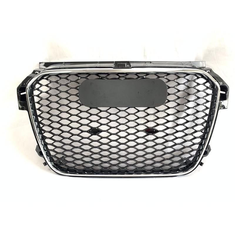 Передняя решетка RS-style V-1 2010-2014 с хромом GT Tuning для Audi A1 2010-2018 ABS Черный