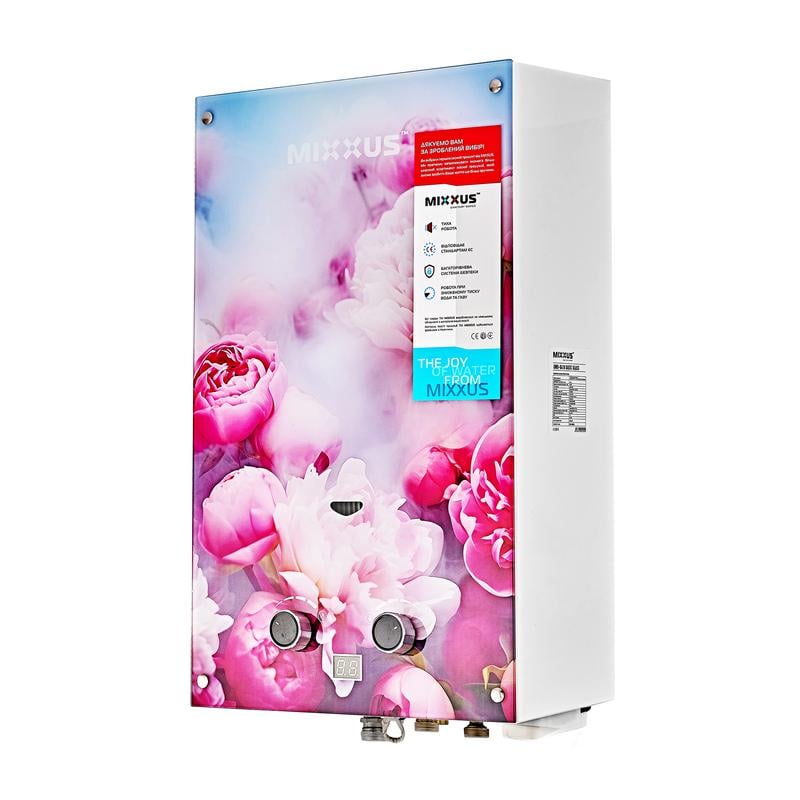 Газова колонка MIXXUS GWH-0410 BASIC GLASS димохідна панель зі скла з малюнком 17 кВт 10 л/хв (OL-WH0025) - фото 2 Газова колонка MIXXUS GWH-0410 BASIC GLASS димохідна панель зі скла з малюнком 17 кВт 10 л/хв (OL-WH0025) - фото 2
