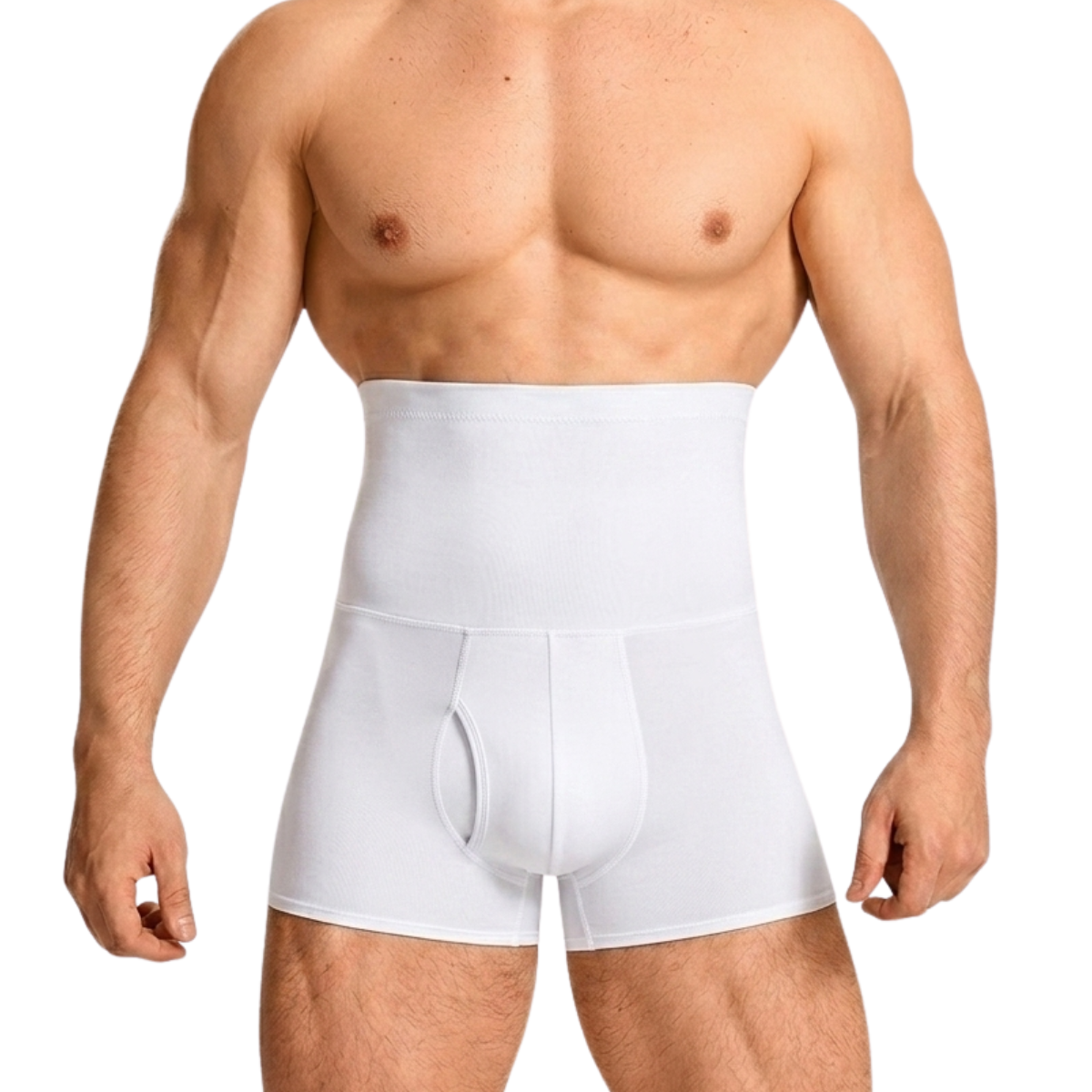 Корректирующие трусы с высокой талией мужские TormBoxers 2XL-3XL Белый (3659)