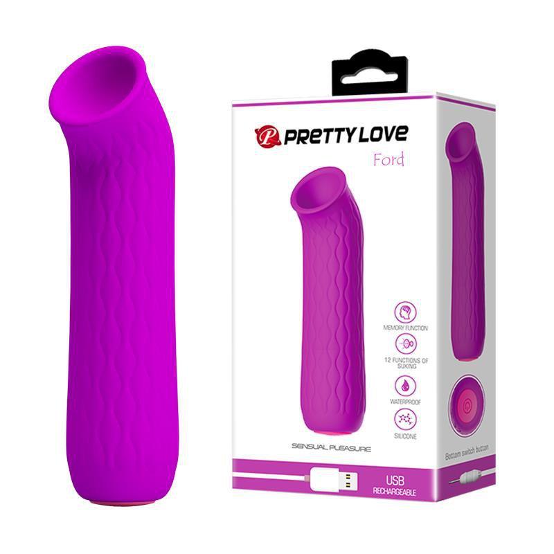 Вакуумный стимулятор Pretty Love FORD 11,6х2,7 см Фиолетовый (BI-014547)