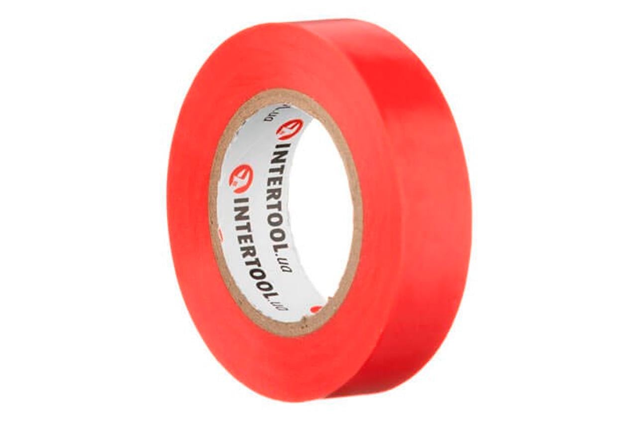 Стрічка ізоляційна Intertool 15 м x 17 x 0,15 мм 10 шт. Червоний (IT-0040)