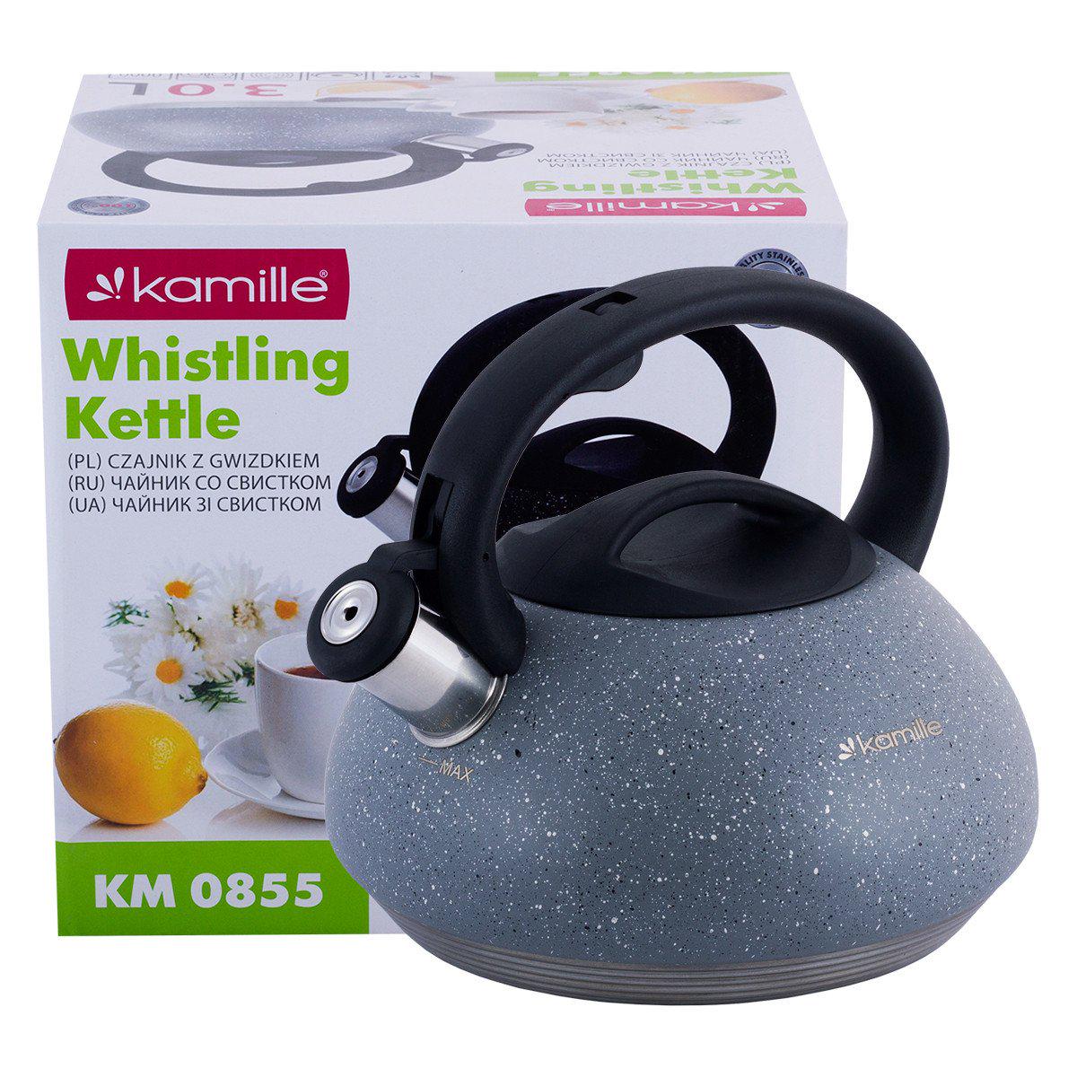 Чайник Kamille 3 л из нержавеющей стали Серый KM-0855SR Чайник Kamille 3 л из нержавеющей стали Серый KM-0855SR