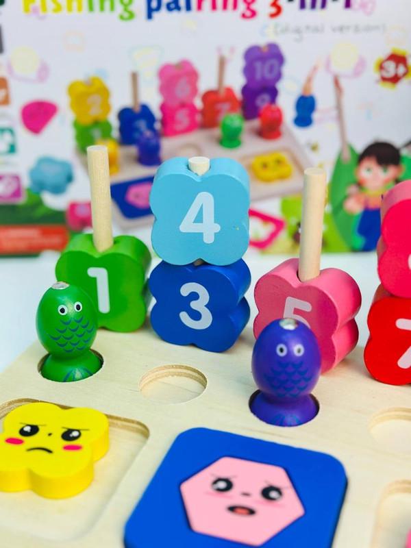 Игрушка развивающая Дощечка-сортер деревянная магнитная рыбалка для развития мелкой моторики рук 1-3 года (2795382750) - фото 3 Игрушка развивающая Дощечка-сортер деревянная магнитная рыбалка для развития мелкой моторики рук 1-3 года (2795382750) - фото 3