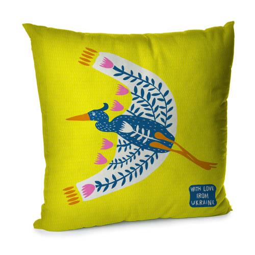 Подушка диванна з оксамиту Presentville "With love from Ukraine" 45x45 см (45BP_22U010)