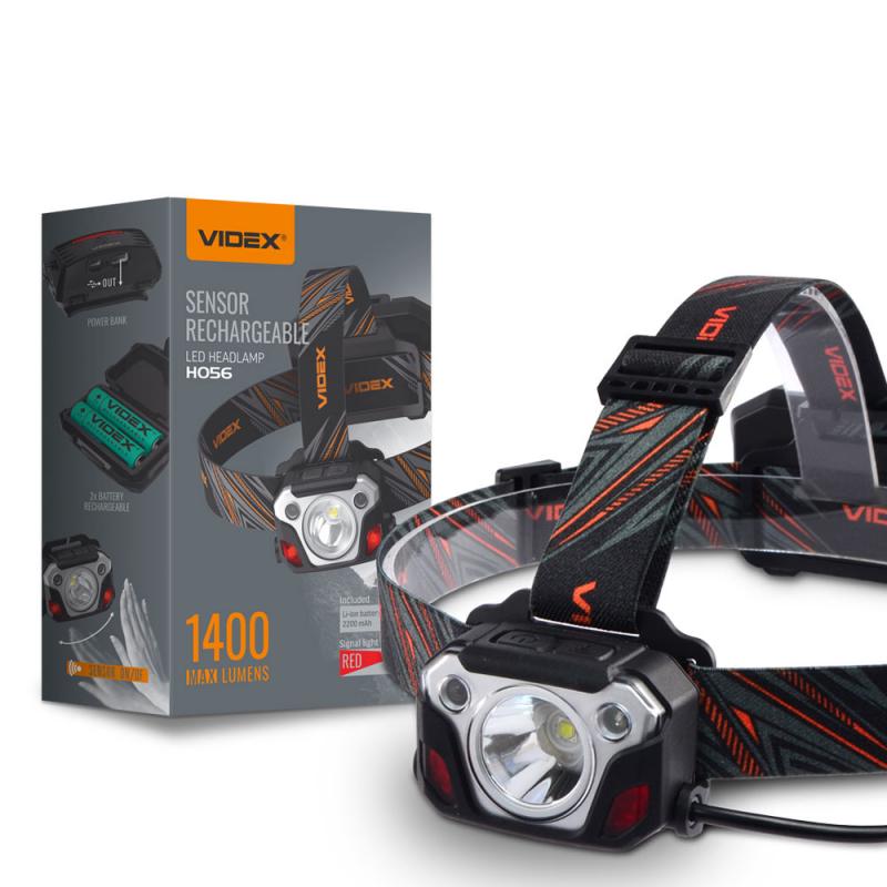 Фонарик налобный светодиодный Videx VLF-H056 1400Lm 6500K (26616)