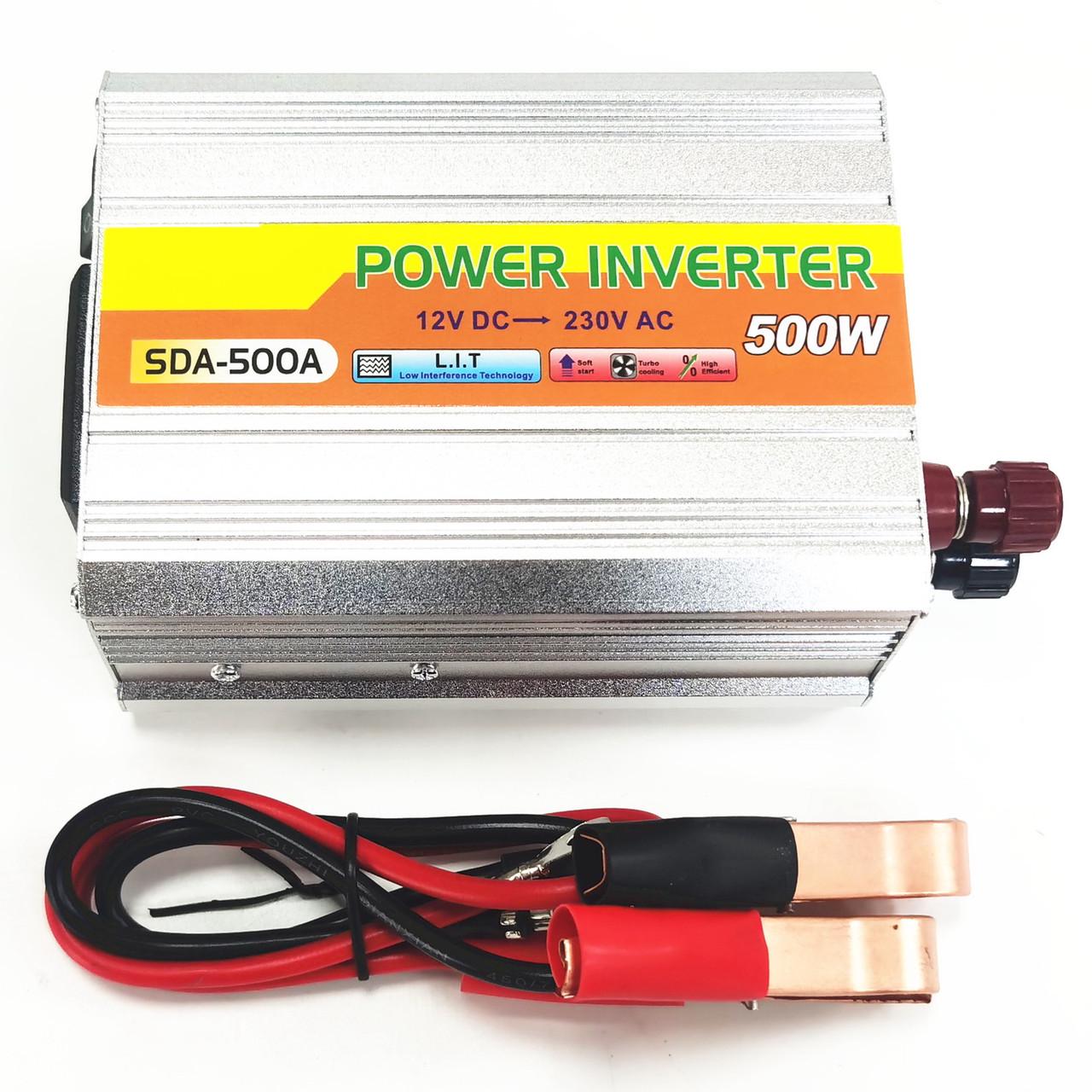 Інвертор SDA-500A з 12V на 220V 500W Silver (881010e) - фото 5