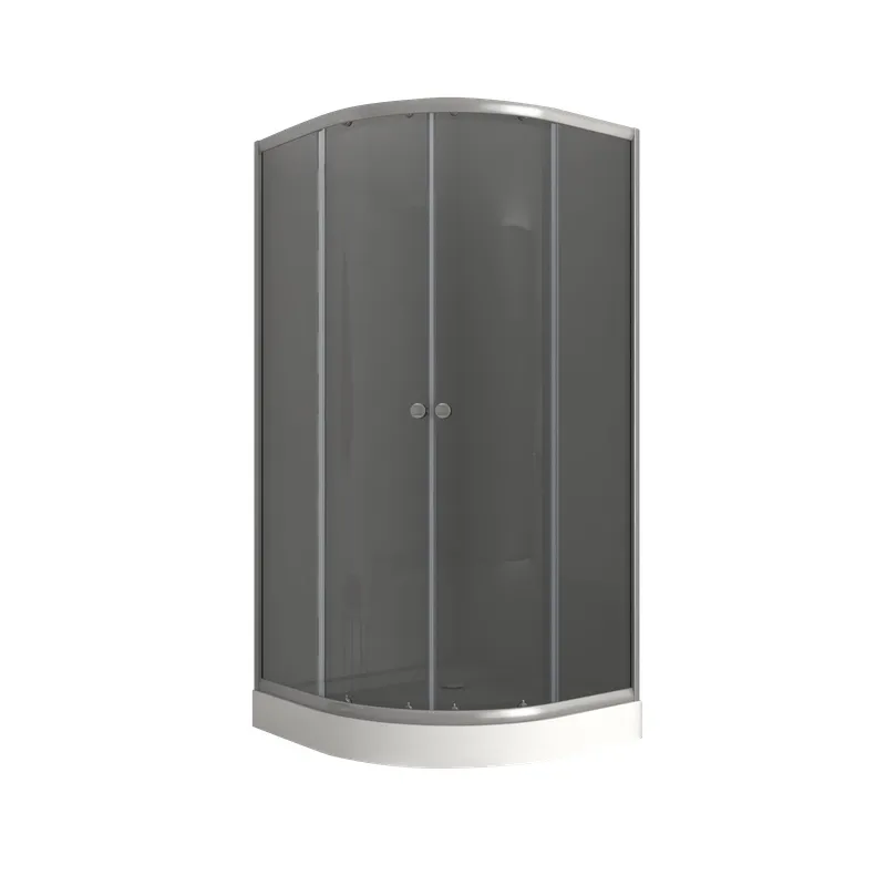 Душевая кабина с низким поддоном MIXXUS PLAIN SCT02-90x90x195-GR серое тонированное стекло 4 мм Satin (MI6898)