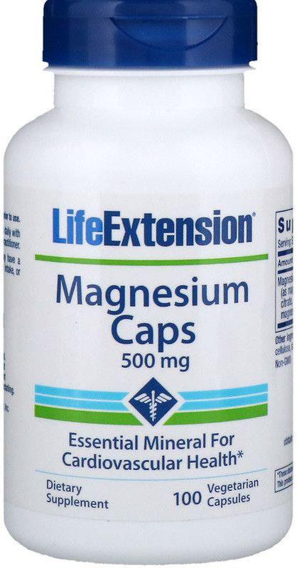 Магний Life Extension Magnesium caps 500 mg 100 veggie caps