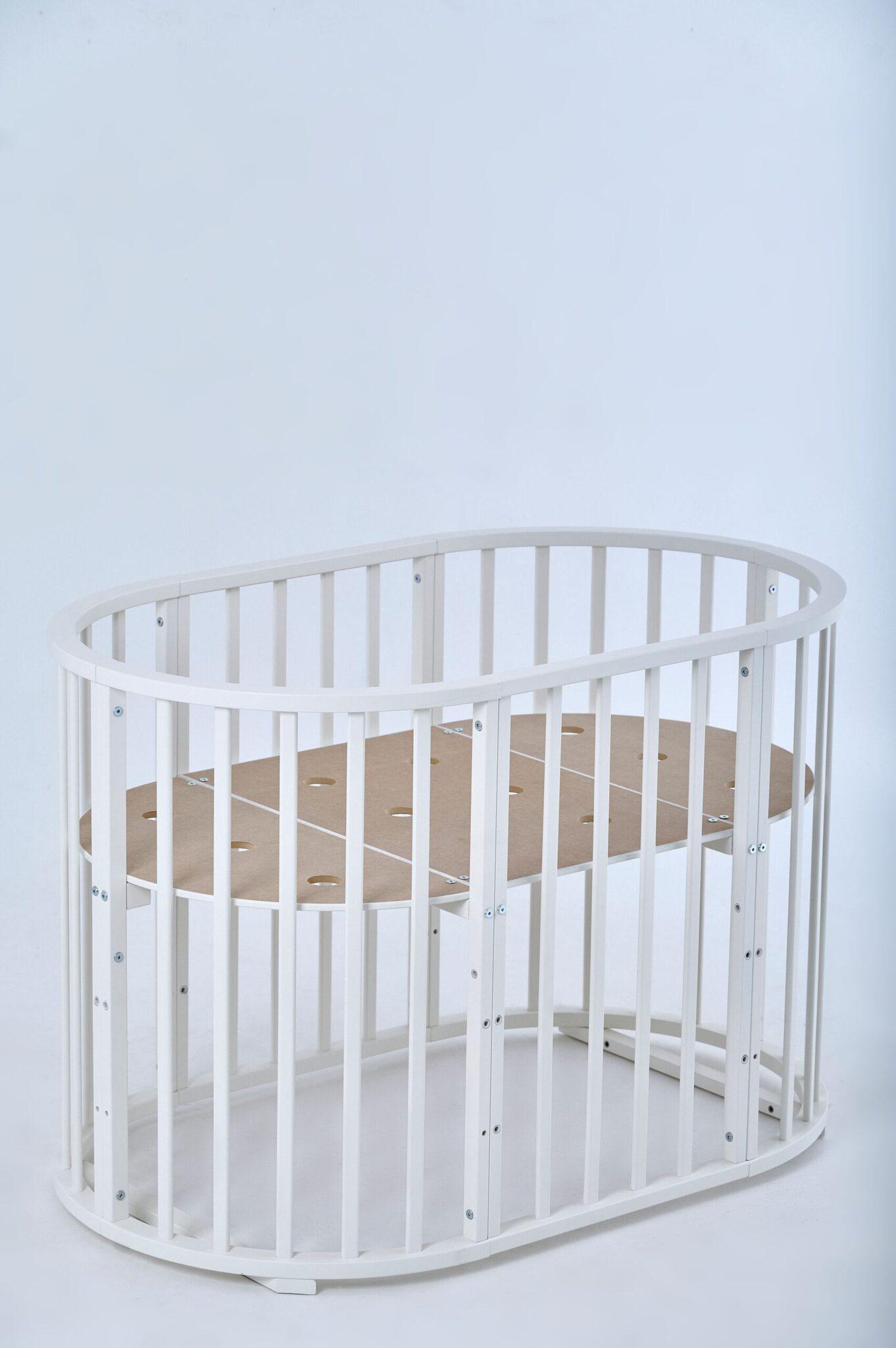 Кроватка детская Кузя Солнышко на маятнике Белый Кроватка детская Кузя Солнышко на маятнике Белый