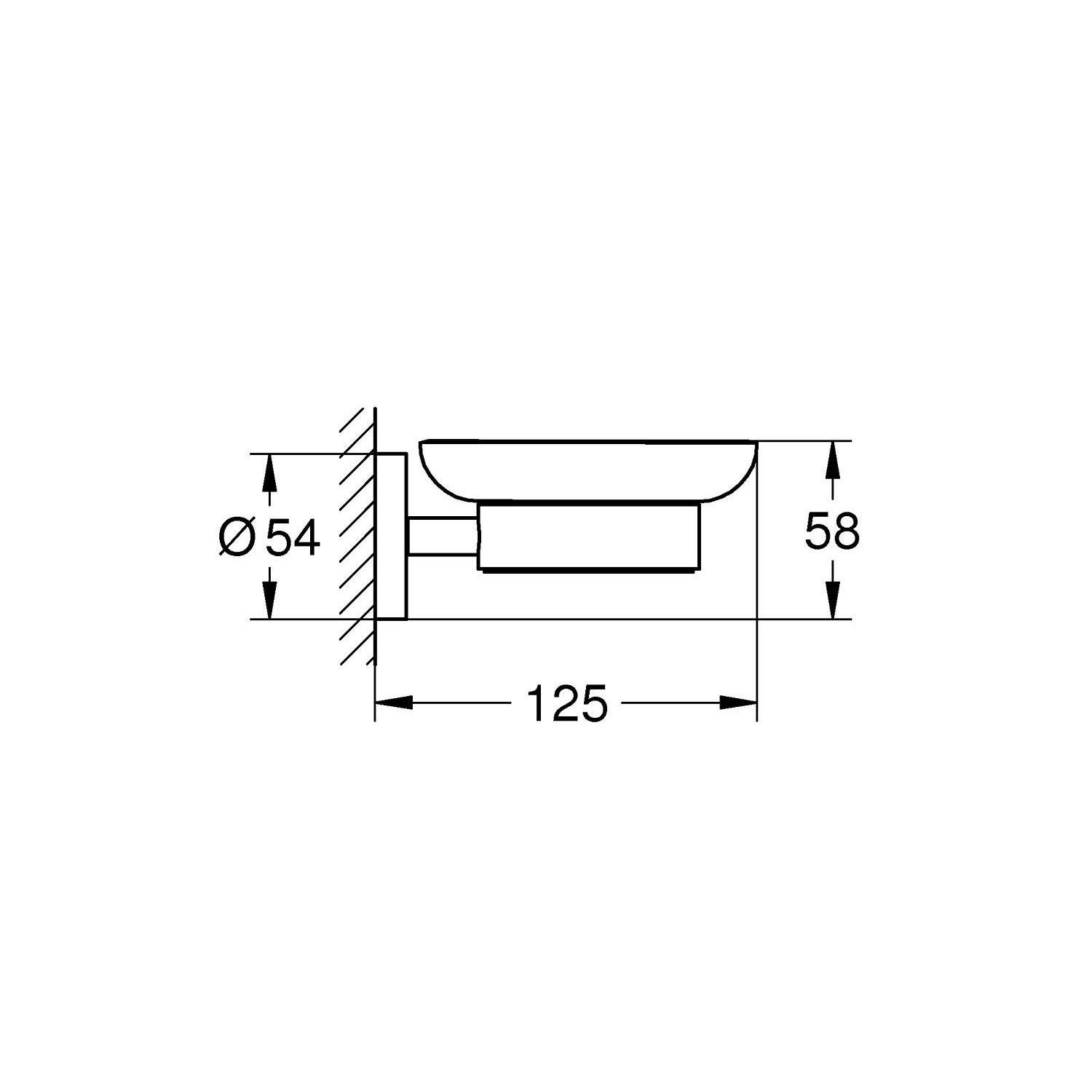 Мыльница настенная Grohe QuickFix Start 411932430 CV033760 Черный (218296) - фото 2