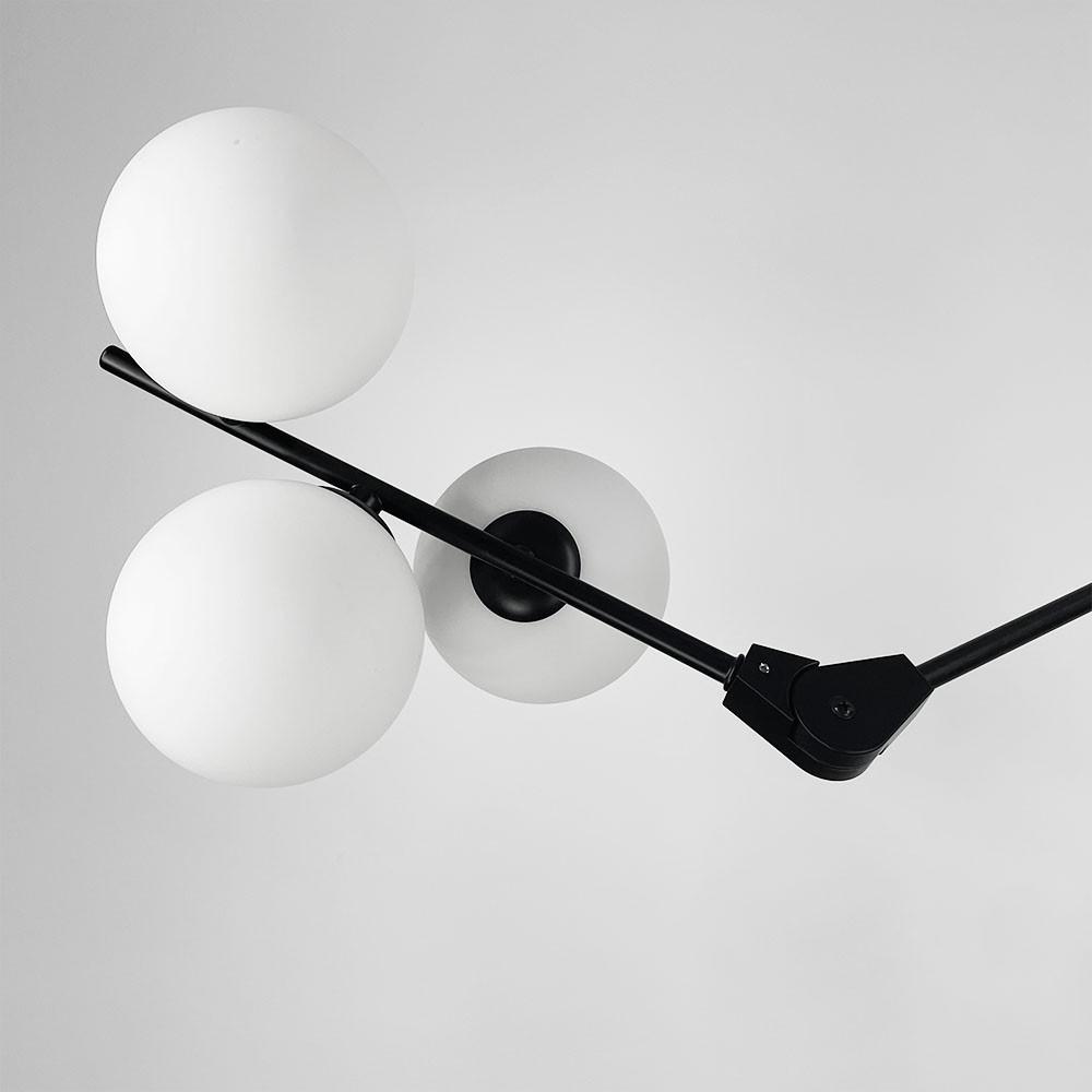 Люстра з 12 білими плафонами 105х70 см Чорний (BM 64/12 BK/WT) - фото 5 Люстра з 12 білими плафонами 105х70 см Чорний (BM 64/12 BK/WT) - фото 5