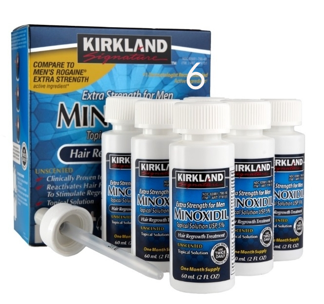 Лосьйон для росту волосся та бороди Kirkland Minoxidil 5% 6 шт. (001)