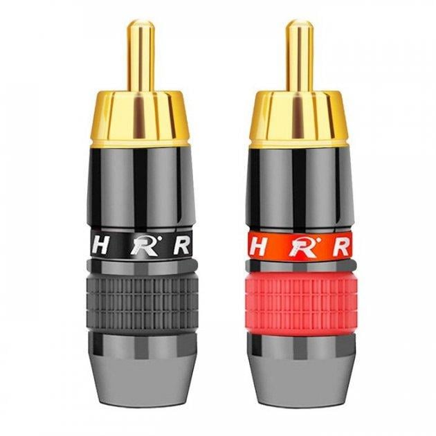 Штекери під паяння SUNROZ FreeEnd-RCA Male Metal/Rubber 2 шт. (A48463) Штекери під паяння SUNROZ FreeEnd-RCA Male Metal/Rubber 2 шт. (A48463)
