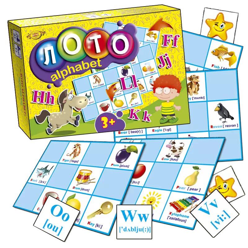 Настільна розвиваюча гра Майстер Лото ALPHABET MKM0327 англ. мовою (RLT13851)