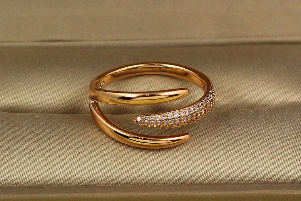 Кольцо Xuping Jewelry раздвижное зубцы р. 18 Золотистый (1684647875)