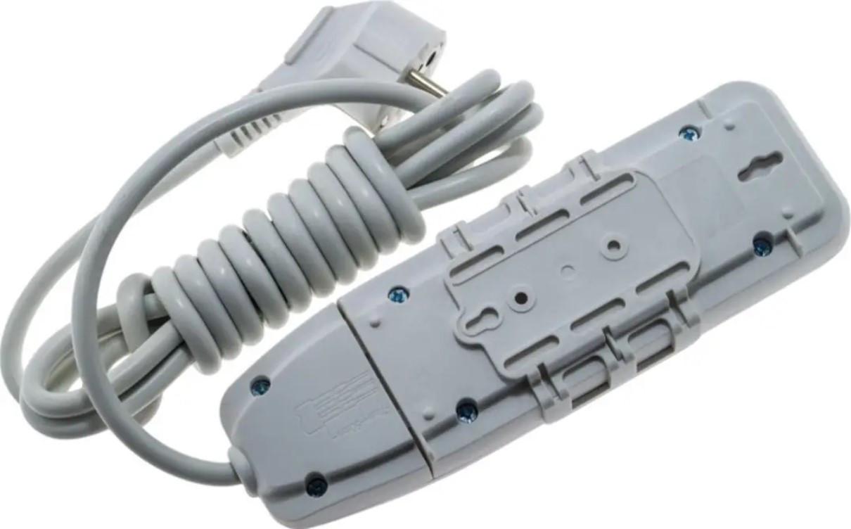 Удлинитель сетевой Quantum Bestline 3 поста с заземлением, 2м, белый - фото 4