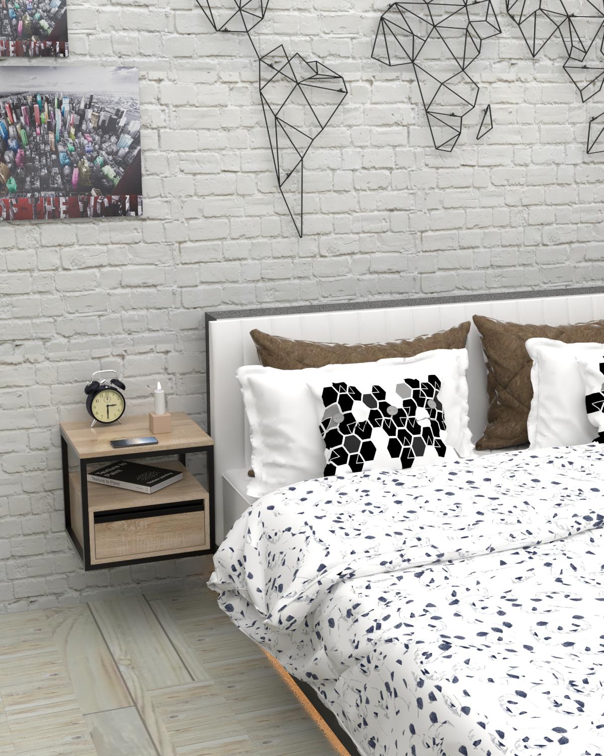 Тумба подвесная EcoLoft Селвин DSP-1449-6 в стиле лофт (34125064)