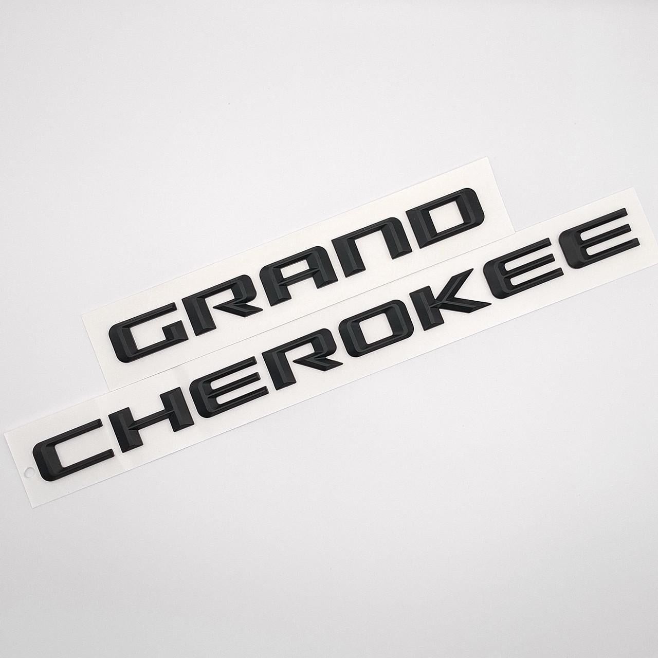 Эмблема надпись Grand Cherokee Jeep ABS 52х2 Черный матовый (2881842818)