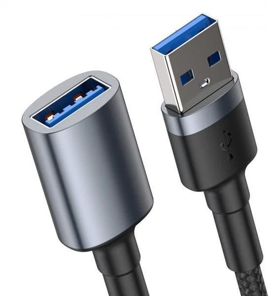 Кабель BASEUS Cafule Cable USB3.0 Male to USB3.0 Female 2A 1 м Gray/Black (CADKLF-B0G)