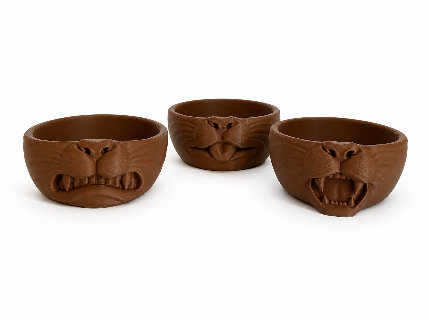 Набор кашпо Cat Mood Aura M&D Candle Craft пластиковый 3 шт. Коричневый (00077)
