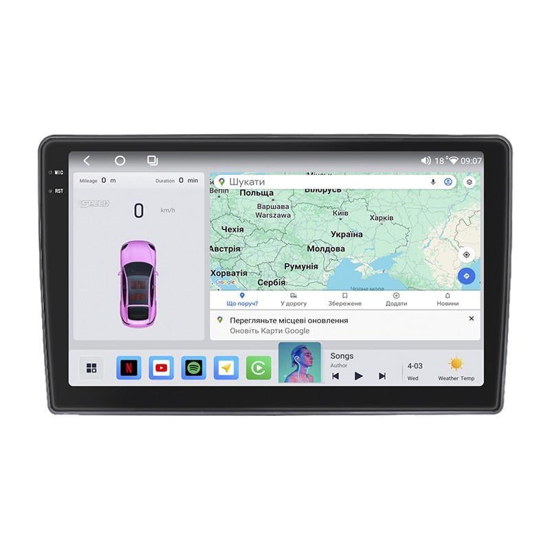 Автомагнитола штатная Lesko для Mitsubishi Outlander I 2002-2008 10" 4/64 QLED CarPlay 4G Wi-Fi GPS 360