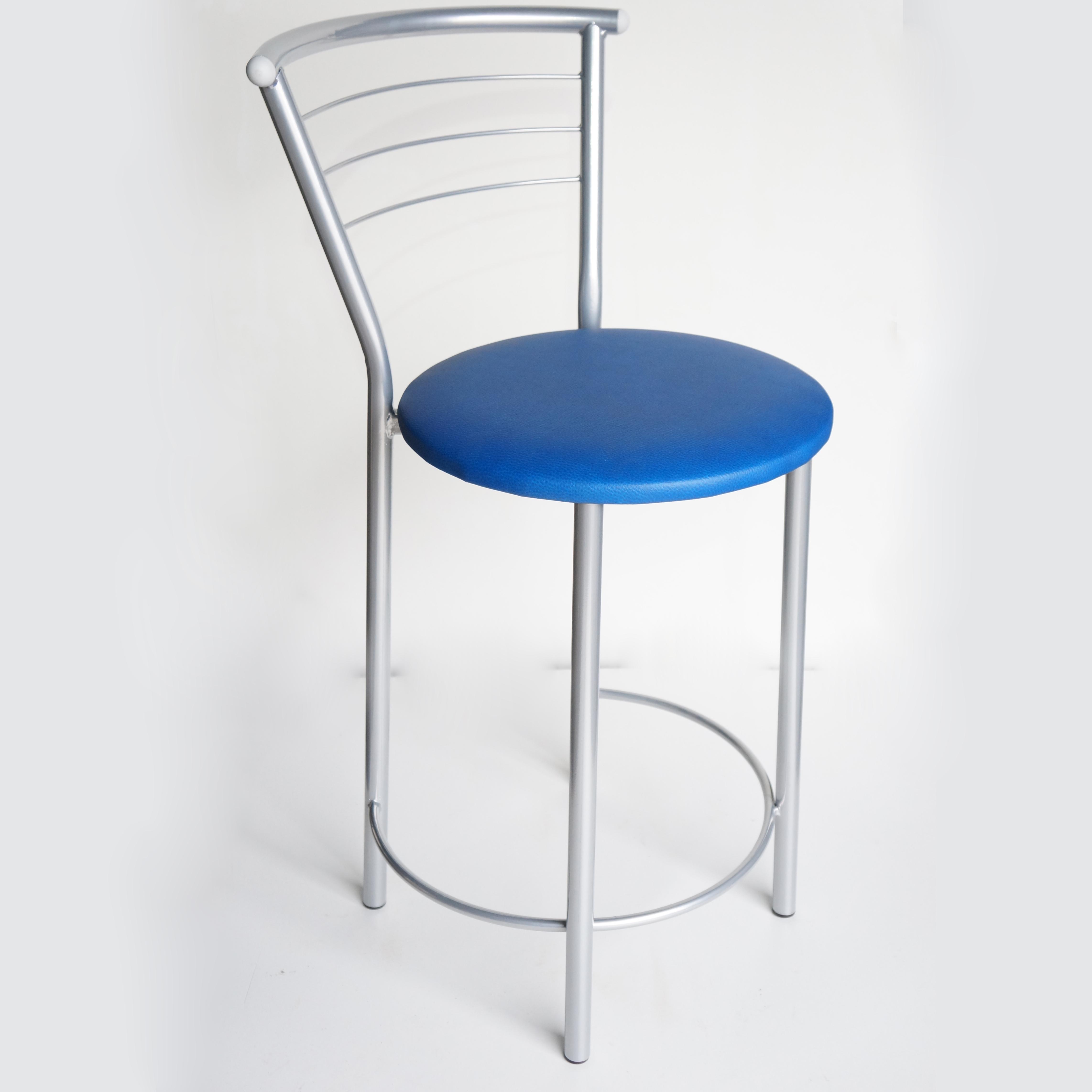 Полубарный стул АНТ Марко Алюминий/Синий (24341-11)