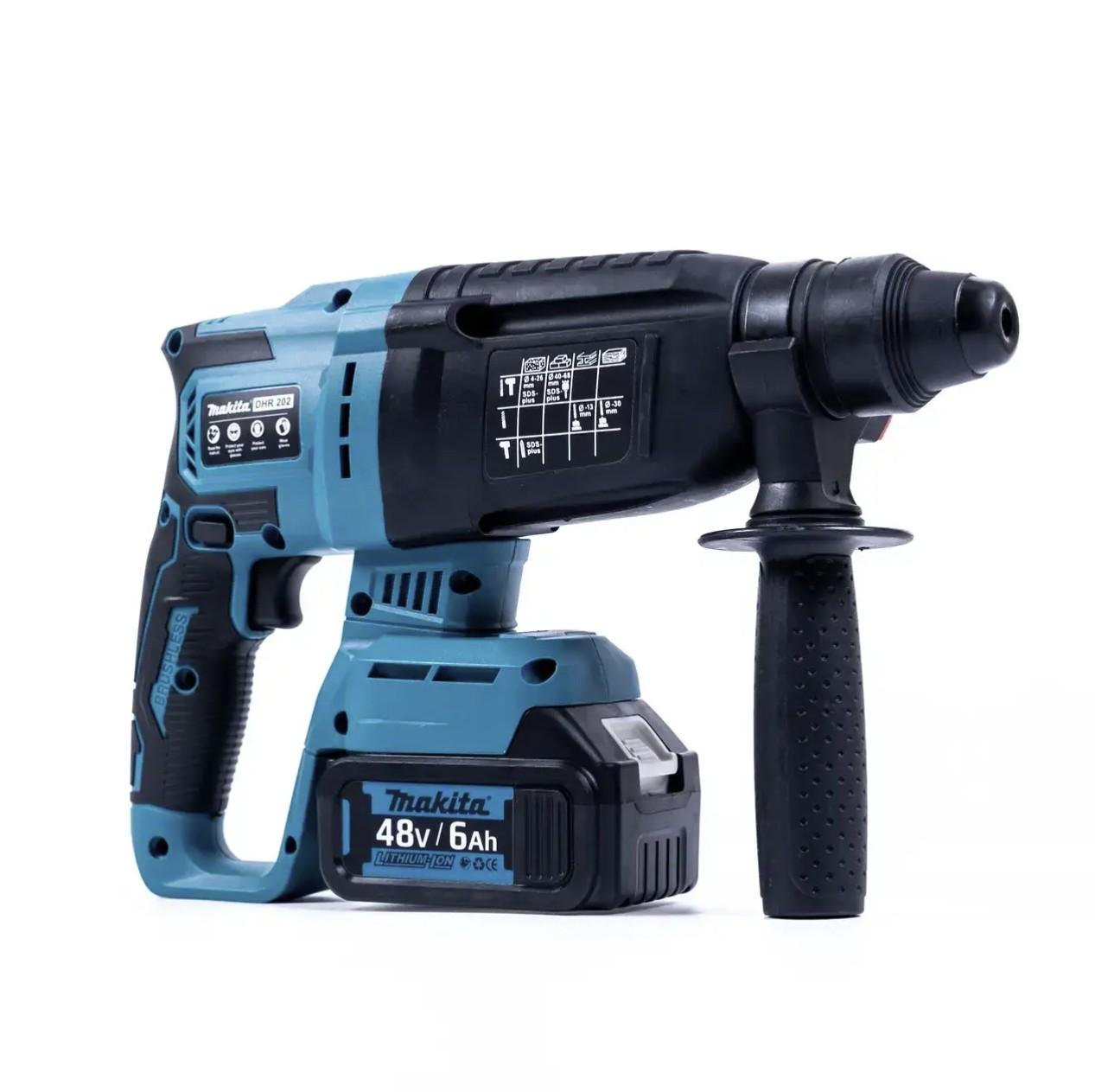 Набор аккумуляторных инструментов Makita PowerSet 5в1 48V шуруповерт/болгарка/перфоратор/гайковерт/циркулярная пила Синий - фото 4