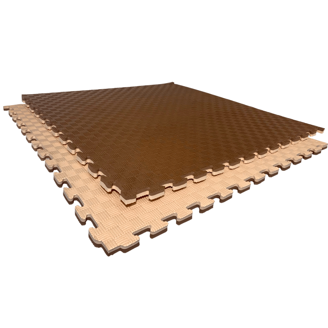 Мат Татамі Ластівчин хвіст 100х100х20 см Коричнево-бежевий